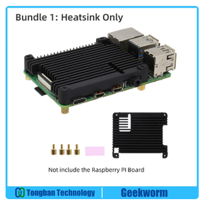 Ahududu Pi 4/4B tản nhiệt mát nhiệt hỗ trợ với PoE và làm mát người hâm mộ (P165-B) - Product Image 4