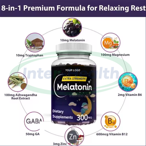 Ausreson OEM Suplemento de <span class=keywords><strong>Melatonina</strong></span> Halal para Dormir Sin Azúcar GABA 90mg 60mg 10mg Gomitas de <span class=keywords><strong>Melatonina</strong></span> para el Sueño - Product Image 4