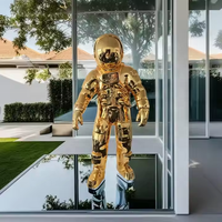 Offre Spéciale personnalisé 1.8 mètres en fibre de verre électrolytique astronaute Sculpture Spaceman Statue pour salon/décoration d'hôtel