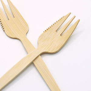 ส้อมไม้ไผ่ย่อยสลายได้แบบใช้แล้วทิ้ง เป็นมิตรกับสิ่งแวดล้อม เกรดสำหรับอาหาร เหมาะสำหรับผลไม้ ของหวาน ใช้สำหรับเด็ก - Product Image 3