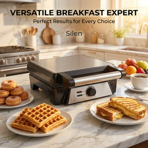Máquinas para Hacer Waffles Eléctricas de Gran Potencia, Directas de Fábrica, con Revestimiento Antiadherente, Sin Humo, para Interiores, BSCI 2025 - Product Image 5