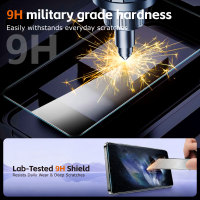 Protection d'écran en verre trempé pour iPhone 11 12 13 Pro Max 14 Plus Anti-choc Anti-rayures 2.5D 9H HD Clair Kit d'installation facile