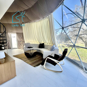 Beliebtestes Domo Luxus Glamping Zelt Modernes PVC Reißfest Schnell montage Wetterfeste Leistung für Resort Camping - Product Image 2