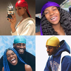 Cheveux Du Rag Velvet Velours Homme Personnaliser velours satin <span class=keywords><strong>durag</strong></span> durags pour hommes soie logo personnalisé velours - Product Image 5