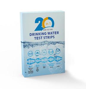 Kit <span class=keywords><strong>de</strong></span> test <span class=keywords><strong>de</strong></span> qualité <span class=keywords><strong>de</strong></span> <span class=keywords><strong>l</strong></span>'<span class=keywords><strong>eau</strong></span> potable 20 en 1 avec bandelettes-Vérifier les bactéries, le chlore, la <span class=keywords><strong>dureté</strong></span> pour un usage domestique - Product Image 1