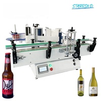 Applicateur d'étiquettes semi-automatique de table pour contenants, verres à vin, flacons ronds en plastique, machines d'étiquetage de date sur les bouteilles