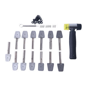 Juego de 13 Llaves de Impacto de Acero Inoxidable con Martillo, Juego de Llaves Profesionales para Cerraduras, Herramientas de Reparación para Cerrajeros, Plateado/Negro/Amarillo - Product Image 1