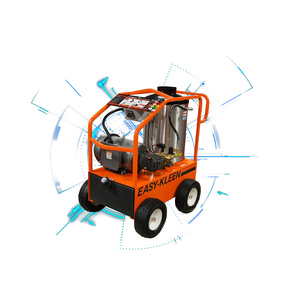 Práctica lavadora a presión comercial de agua caliente eléctrica y a gasóleo, adecuada para trabajos de limpieza diarios en almacenes y garajes. - Product Image 1