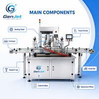 Machine de scellage automatique pneumatique à double tête avec écran tactile PLC pour boîtes de conserve, cartons et bouteilles – Emballage haute efficacité