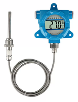 Thermomètre numérique à écran LCD en acier inoxydable, résolution 0,1°C, étanche IP56, sonde haute température