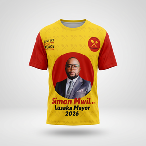 Maglietta Personalizzata per la Campagna Elettorale di Simon Mwila, Cappelliere di Lusaka, 100% Poliestere Traspirante ad Asciugatura Rapida, Politica dello Zambia - Product Image 3