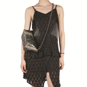 OEM Design by <strong>Snake</strong> Vegan Skin Crossbody <strong>Bags</strong> With One Hardware Chain Strap One Leather Strap for Women Luxury Item - Product Image 3