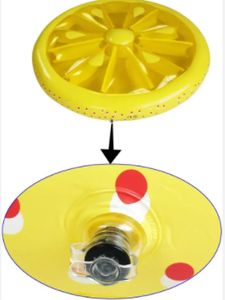Flotador Inflable con Forma de Rodaja de Fruta - Juego Acuático Divertido para Fiestas en la Piscina, Flotador de Isla de 60' con Forma de Rodaja de Fruta, Tema de Limón Amarillo - Product Image 6