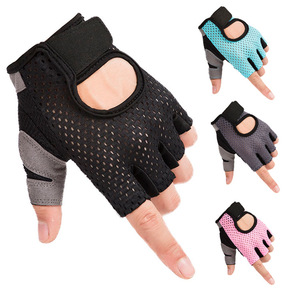 Wholesale Custom Breathable Training Fitness Bodybuilding Gym Weight Lifting Fingerless Gloves for Women - Product Image 1