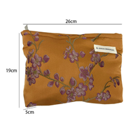 Sac à cosmétiques en polyester imprimé léopard, style Guofeng, sac de soin de la peau, sac de voyage portable, sac de toilette, sac intérieur, sac à main