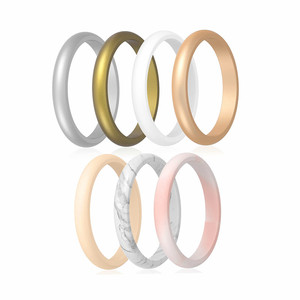Custom Logo Siliconen Ring Sport Band Vinger Ring Bruiloft Siliconen Bandjes Ringen Speelgoed Voor Huwelijksfeest - Product Image 1