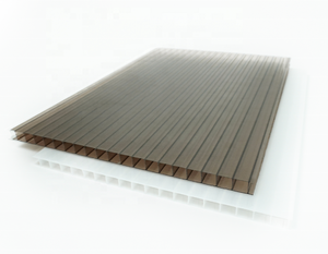 Policarbonato Matériau de toiture Feuille de policarbonato Feuille creuse en polycarbonate alvéolare avec protection UV - Product Image 1