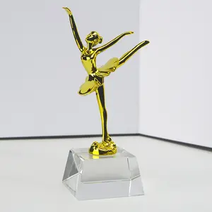 Tùy Chỉnh Nhựa Nhựa Vàng Statuette Hình Thủ Công Mỹ Nghệ Khiêu Vũ Trophy Giải Thưởng Oscar Statuette Khiêu Vũ Trophy Cho Cạnh Tranh Giải Đấu Thể Thao