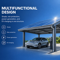 Système de montage de carport solaire KINGSOLAR, testé contre la pulvérisation de sel pendant 1000 heures pour environnements difficiles, certifié CE ISO, usine OEM