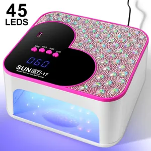 Lampe à LED UV 3D pour ongles en forme de cœur, 45 LED, pour séchage rapide du gel, photothérapie, équipement de manucure pour salon - Product Image 1