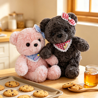 Boneka Beruang Teddy Keriting Warna-warni Custom Grosir, Mainan Lembut Isi Dakron untuk Toko Kado, Hadiah Valentine, Ulang Tahun, dan Anak-anak