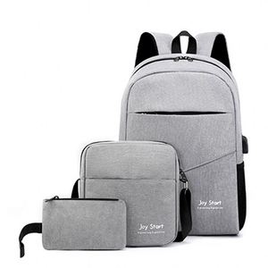 Wholesale Business Three Piece Unisex Waterproof Nylon Polyester Backpack Simple Casual <b>Computer</b> <b>Bag</b> Large Capacity - Product Image 1