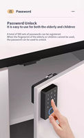 Tuya sans fil Smart APP numérique biométrique empreinte digitale serrure d'armoire pour armoires de gymnastique en alliage d'aluminium meubles armoire serrures