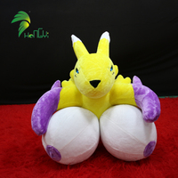 Renamon géant gonflable à double couche, peluche jaune, sphère gonflable à vendre