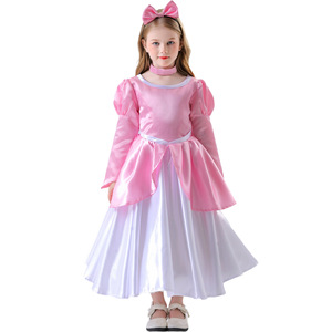 Kit de déguisement inspiré de la princesse pour filles, avec robe, nœud, bandeau, jupe et haut, pour Halloween et spectacles sur scène - Product Image 6