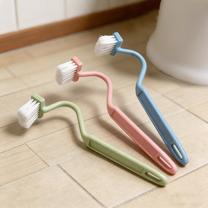 Toilet Brush Long Handle V Shaped Plastic Nylon Bristles For Cleaning Toilet Bowl - Product Image 2