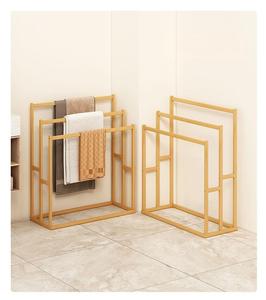 Porte-serviettes en bambou moderne à 3 niveaux Type de support de stockage de salle de bain pour la maison et l'hôtel - Product Image 4
