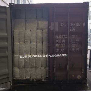 ผ้าเช็ดทำความสะอาดอุตสาหกรรม 100% ผ้าฝ้าย ซึมซับน้ำมัน สีขาว ไม่เป็นขุย รูปทรงสี่เหลี่ยม สำหรับทำความสะอาด - Product Image 1