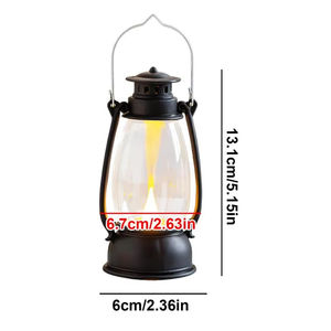 Mini lanterne en plastique Style rétro <span class=keywords><strong>LED</strong></span> lumière chaude sans flamme petite lumière maison fête Camping Festival décoration ornement <span class=keywords><strong>LED</strong></span> bougie - Product Image 6