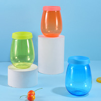 Gobelet à eau en plastique AS personnalisé de 16 oz, verre à vin créatif, gobelet à œuf de 16 oz, multicolore, qualité alimentaire