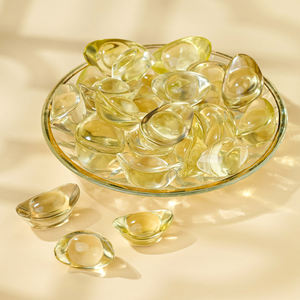 Lingotto di Cristallo Naturale Citrino Feng Shui a Prezzo all'Ingrosso, Moneta Cinese Antica Portafortuna per Regalo di Capodanno - Product Image 5