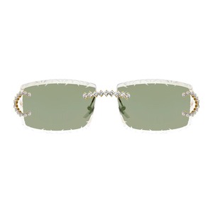 Indian Exporter Luxury Moissanite Diamond Sunglasses <b>Mirror</b> Thick Frame Iced Design for Rap Stage Shows Customizable Available - Product Image 5