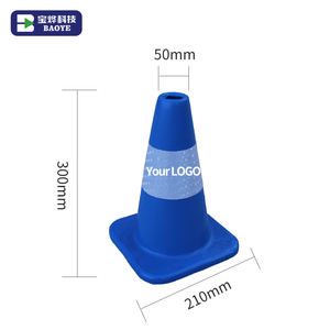 बाओये अनुकूलन योग्य 30 सेमी 12 इंच छोटे नारंगी चिंतनशील उच्च-तीव्रता वाले प्राइमाटिक पीसी सुरक्षा सड़क शंकु - Product Image 2