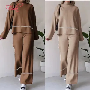 फुदा ad248 नमूना अनुकूलन कारखाना 2023 शरद ऋतु महिलाओं की लंबी आस्तीन शर्ट पैंट