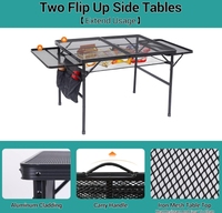 Table de barbecue portable au design moderne avec grille intégrée pour la cuisson en extérieur – Accessoire indispensable pour le barbecue