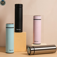 Bouteille d'eau intelligente de 480 ml avec affichage de la température LED, thermos en acier inoxydable, gourde isotherme anti-fuite
