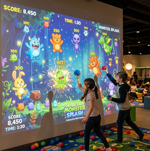 Équipement d'arcade AR/VR, logiciel de jeu mural interactif, projecteur <span class=keywords><strong>Smash</strong></span> Ball, équipement de terrain de jeu intérieur pour enfants, utilisation domestique - Product Image 1