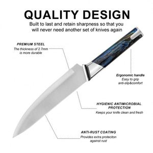Wholesale Household Stainless Steel Non-stick <b>Knife</b> <b>Set</b> Hollow Handle Pattern <b>Sharp</b> Cleaver Kitchen Chef <b>Knives</b> for Cooking - Product Image 2