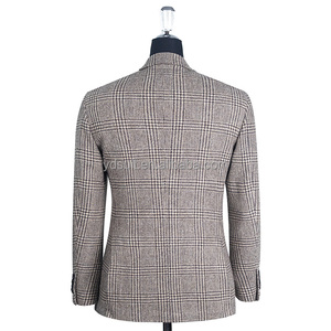 Haute qualité personnalisé hommes formel sur mesure costume 50% <span class=keywords><strong>laine</strong></span> 50% lin respirant confortable <span class=keywords><strong>veste</strong></span> pour printemps décontracté affaires - Product Image 2