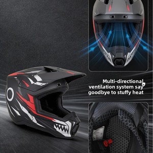 Nuevo Casco <span class=keywords><strong>de</strong></span> Motocross Integral ABS con Visera Desmontable, Certificado DOT, para Todas las Estaciones, Todoterreno, para Jóvenes y Adultos - Product Image 3