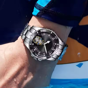 Relojes de Pulsera de Lujo para Hombre con Esfera de Color y Logotipo, Reloj Automático de <span class=keywords><strong>Acero</strong></span> Inoxidable, Relojes Mecánicos Modernos y Ejecutivos para Hombre - Product Image 5
