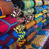 Kain Batik Afrika Poliester 100% untuk Pakaian, Pola Kain Custom, Sampel Gratis, Stok Grosir