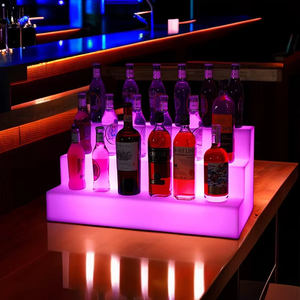 Smart LED Wine Rack mobili con supporto <span class=keywords><strong>in</strong></span> vetro da tavolo espositore per Home Bar e cucina di stoccaggio decorativo - Product Image 2