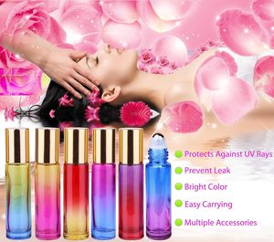 30ml 50ml Round Cosmetics Pack Amber Glass Deodorant Roll on Perfume Bottle With pink <b>Jade</b> <b>Roller</b> - Product Image 3
