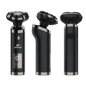 Maquinilla de afeitar eléctrica JinDing 4 en 1 <span class=keywords><strong>para</strong></span> hombres, afeitadora impermeable <span class=keywords><strong>para</strong></span> cara, <span class=keywords><strong>Barba</strong></span>, <span class=keywords><strong>bigote</strong></span>, afeitadora rotativa de viaje portátil - Product Image 1
