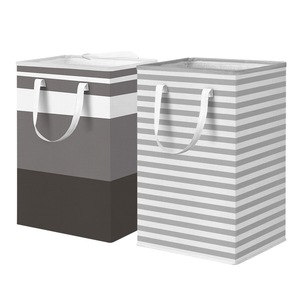 Panier à linge extra large – 40x30x60cm, avec poignées – Panier à linge sale durable – Pliable, en maille respirante – Pour la maison - Product Image 1